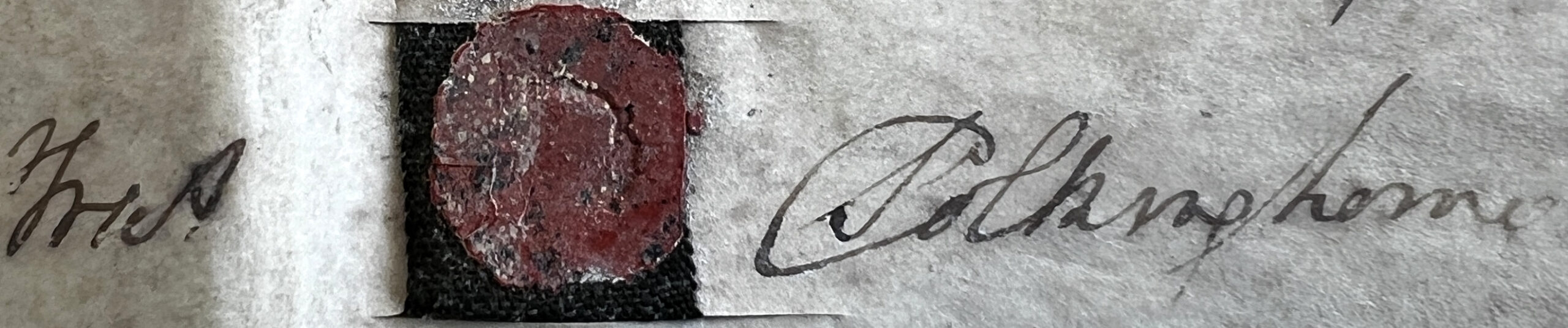 Signature and seal of Francis Polkinghorne from the 1795 agreement