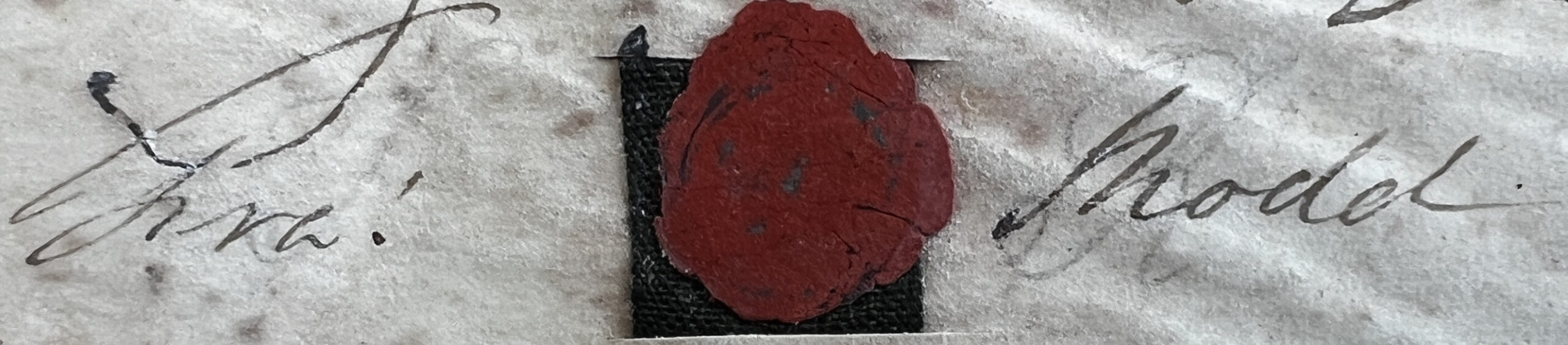 Signature and seal of Francis Rodd from the 1795 agreement