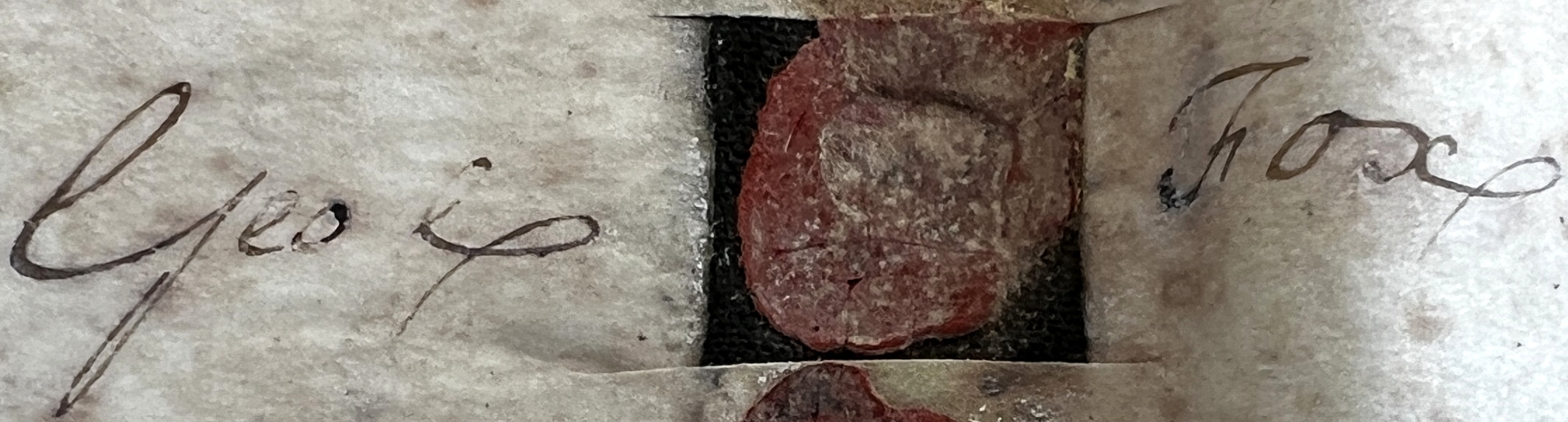 Signature and seal of George Croker Fox from the 1795 agreement