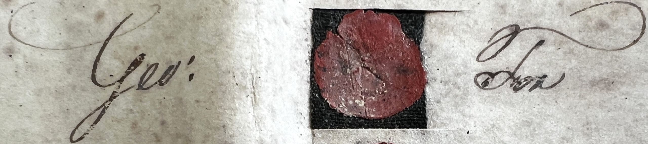 Signature and seal of George Fox from the 1795 agreement