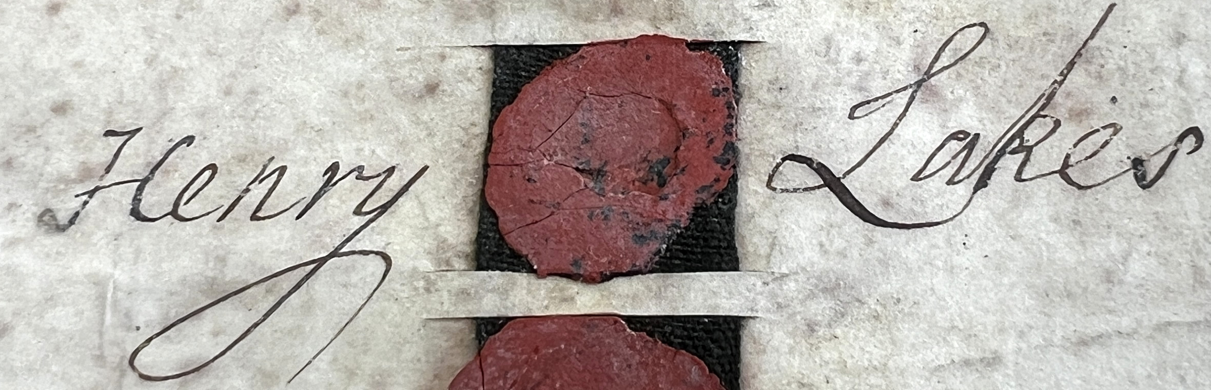 Signature and seal of Henry Lakes from the 1795 agreement