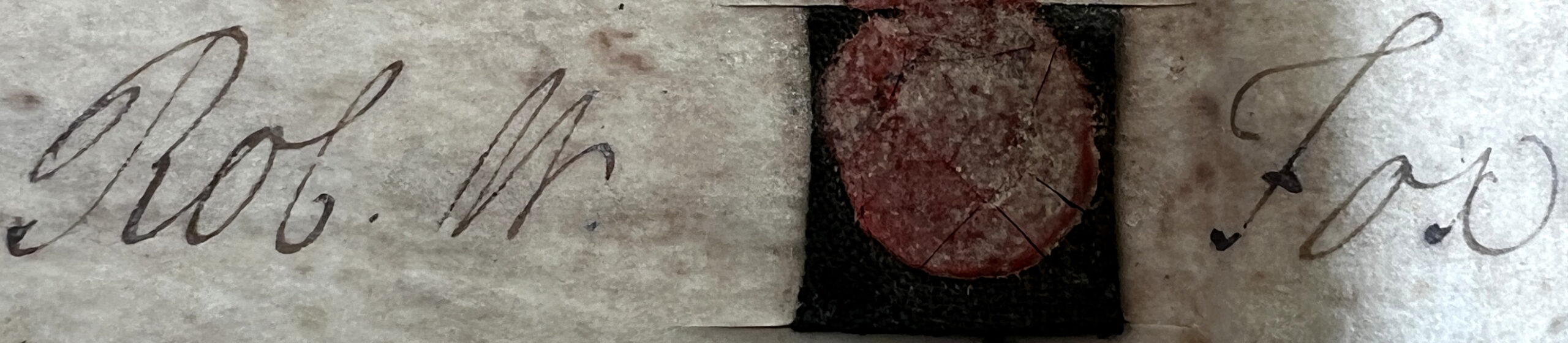 Signature and seal of Robert Were Fox from the 1795 agreement